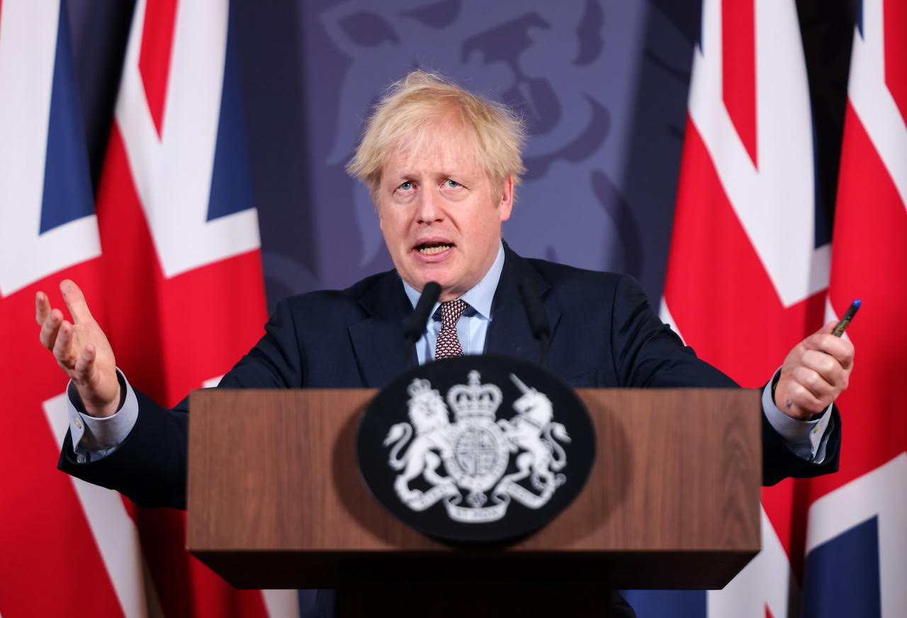 24/12/2020. London, United Kingdom. Prime Minister Boris Johnson holds a Brexit Press Conference after coming to a deal with European Commission President, Ursula von der Leyen, in 10 Downing Street. Picture by Pippa Fowles / No 10 Downing Street