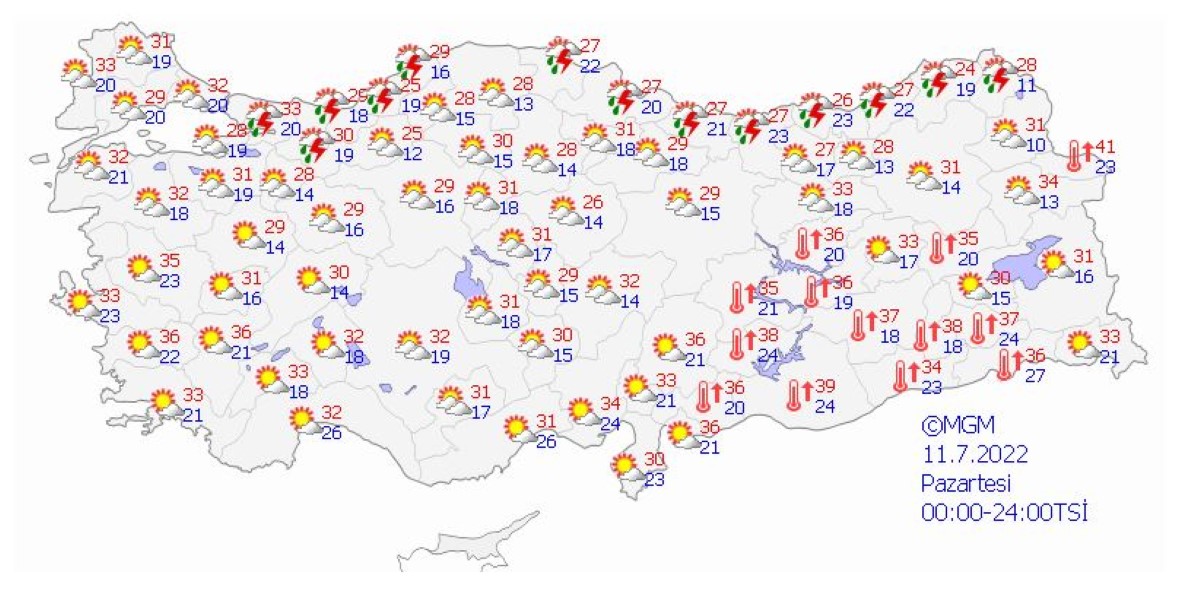 Bayramın üçüncü günü hava durumu