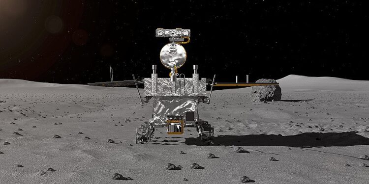 epa07258456 A handout photo made available by the Lunar Exploration and Space Engineering Center of China National Space Administration (CNSA) on 02 January 2019 shows an artist impression of the rover for China's Chang'e-4 lunar probe. China's Chang'e-4 lunar probe is expected to make the first-ever soft landing on the far side of the moon in coming days.  EPA/China National Space Administration / HANDOUT  HANDOUT EDITORIAL USE ONLY/NO SALES